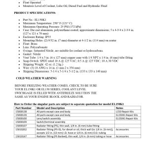 15700116_EL150K1_technical data sheet