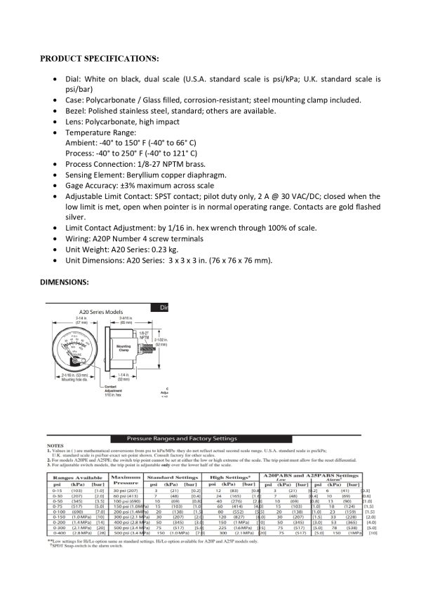 05704325_A20PG-OS-300_MURPHY_technical data sheet