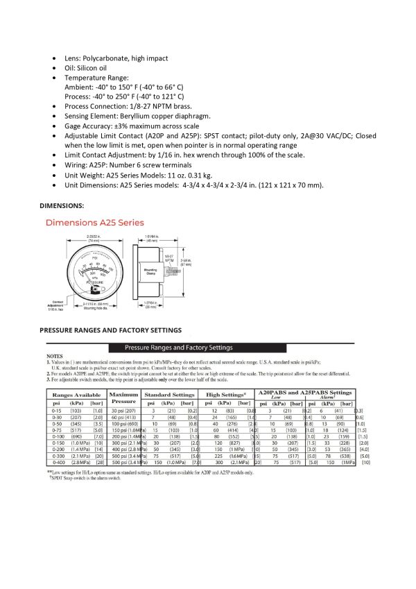 05704336_A25P-75-MURPHY_technical data sheet