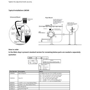15000519_UNIVERSAL_MOUNT_KIT_LM500_MURPHY_technical data sheet