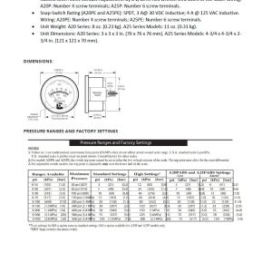 05704350 A25PG 100 MURPHY technical data sheet 2