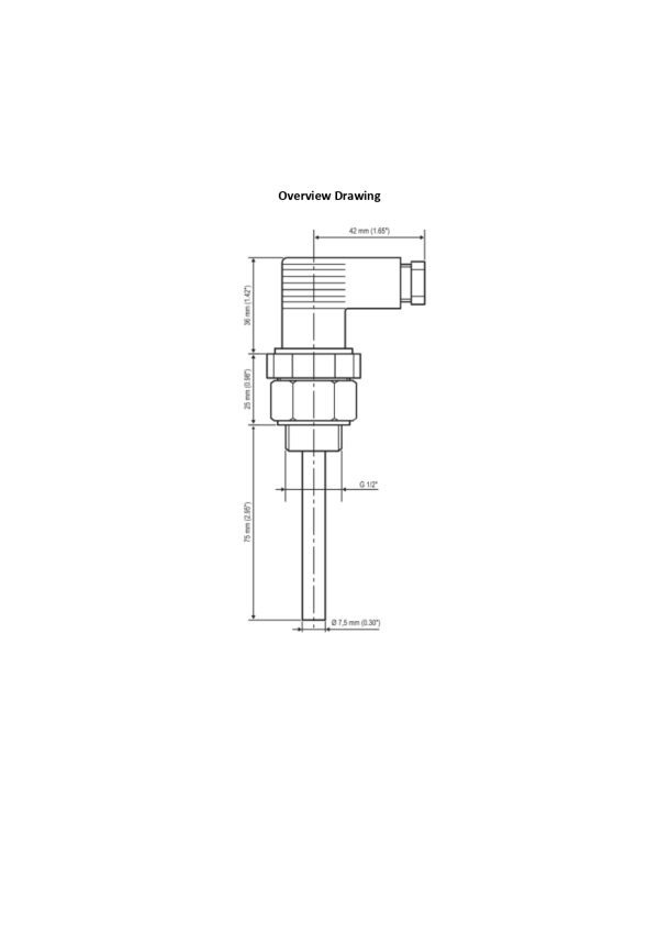 A010A001 THERMOCOUPLE PT100 technical data sheet