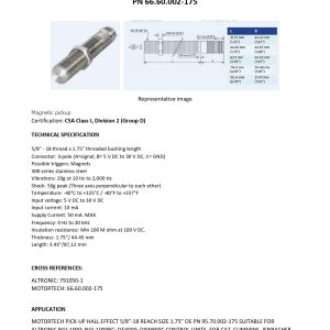95.70.002 175 MOTORTECH technical data sheet